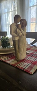 Willow Tree Mom Dad And Newborn Baby Statue Figurine Excellent Condition - Picture 1 of 4