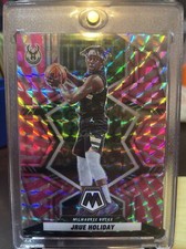 2021-22 Panini Mosaic FOTL Pink Swirl Mosaic Prizm 07/11 Jrue Holiday #28