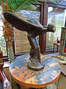 HERMOSA ESCULTURA ESPÍRITU DE ÉXTASIS Latón. Impresionante pieza de arte grande. 56 cm de alto - Imagen 1 de 12