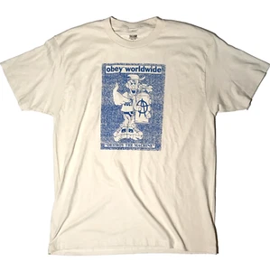 Obey Worldwide Destroy The Machine T-shirt Size LARGE Graffiti Character - Picture 1 of 3