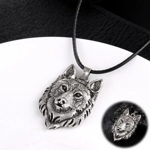 Jewelry Necklace Amulet Wolf Head Men Pendant Tibetan Silver Animal Fashion - Picture 1 of 11