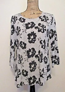 Chico's Neu mit Etikett abstrakt Blumen Julia 3/4 SL Top Damen verschiedene Größen kostenloser Versand - Bild 1 von 4