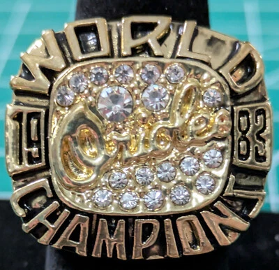 1983 Baltimore Orioles Rick Dempsey REPLICA World Series Champions Ring MLB - Image 1 of 4