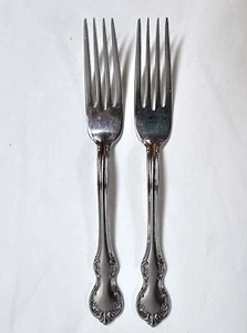 2 Towle Westchester 18/8 Stainless 7 5/8" Dinner Forks EUC Germany Fork - Picture 1 of 4