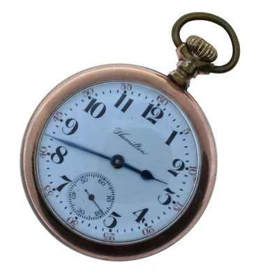 Reloj Bolsillo Hamilton Vintage 1905 Lleno de Oro Grado 940, 18s, 21j Cara Abierta PW! Foto 1 de 4