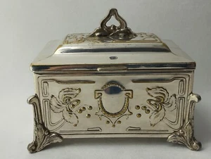 Antiker Jugendstil jüdischer Hersteller Klappdeckel schöne Etrog Schatulle - Bild 1 von 13