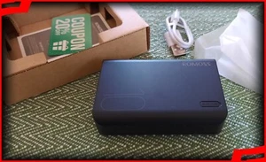 Romoss power bank 10000mAh 2xUSB-A/USB-C/Micro-USB -black- - Bild 1 von 20