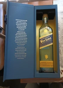 JOHNNIE WALKER Blue Label SCOTCH COLLECTIBLE bottle (EMPTY) with BOX & Sleeve - Picture 1 of 12