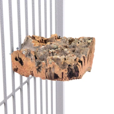 HAPPYBIRD Vogel-Sitzbrett aus Natur Kork - Small Sitzbrett für Sittiche Finken und co.