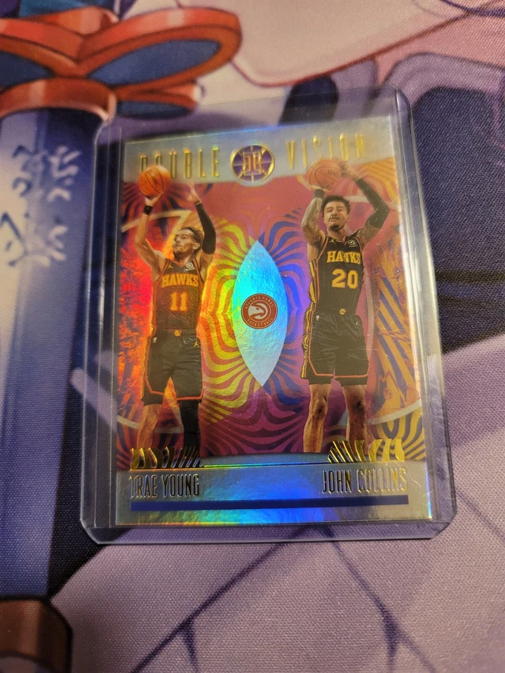 2020-21 Panini Illusions Double Vision Trae Young John Collins Card #19 HAWKS SP - Image 1 of 2