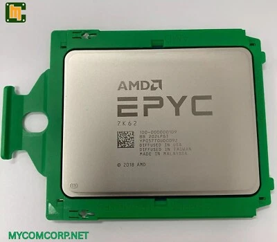 AMD EPYC 7K62 100-000000109 CPU 48 Cores 96 Threads Base 2.6GHz 8/IN Sealed Box - Image 1 of 4
