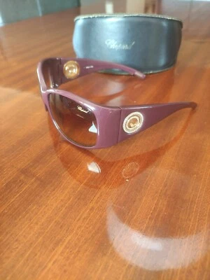 Gafas de sol Chopard SCH 008S para mujer ovaladas púrpura diamantes flotantes Foto 1 de 4