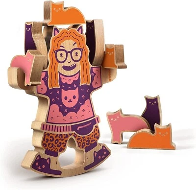 Juego de equilibrio de madera genuino Fred, Crazy CAT Lady, surtido Foto 1 de 4