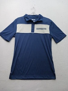 NFL Team Mens Polo S Navy Blue Cowboys Logo Performance Athletic 3046 3047 - Picture 1 of 13