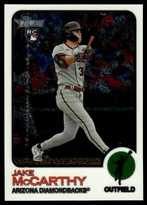 2022 Topps Heritage numero alto JAKE McCarthy cromato/999 #616 - Foto 1 di 2