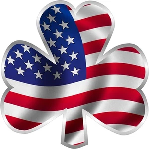 Calcomanía de vinilo American Shamrock bandera de la suerte IRLANDESA EE. UU. United trébol VAR - Imagen 1 de 1