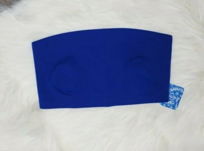 Free People Bralette Womens Small Blue Nina Bandeau Stretchy Strapless NEW - Image 1 of 4