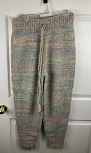 Pantaloni nuovi con etichette Love Shack donna fantasia Olvera lavorati a maglia autunno arcobaleno grandi L - Foto 1 di 6