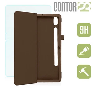 Schutzhülle Tasche mit Panzerfolie in BRAUN für 11.0" Samsung Galaxy Tab S7 - Bild 1 von 10