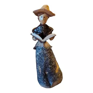 Vintage Rustic Christmas Caroler Faux Wood Figurine By Bright Ideas 1 Piece - Picture 1 of 11