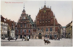 Lettonia RIGA Das Schwarzheupterhaus Black Head House РИГА Дом Черноголовых 1910s - Foto 1 di 2