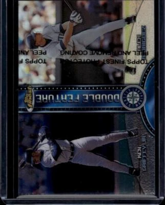 1999 Topps Finest Double Feature Refractor Right #DF1 Ken Griffey Alex Rodriguez - Image 1 of 2