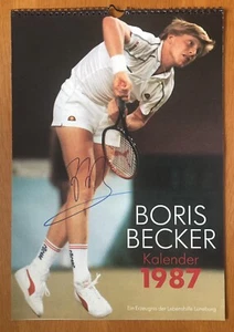 Boris Becker signiert Kalender Tennis Wimbledon Original Autogramm Unterschrift - Bild 1 von 7