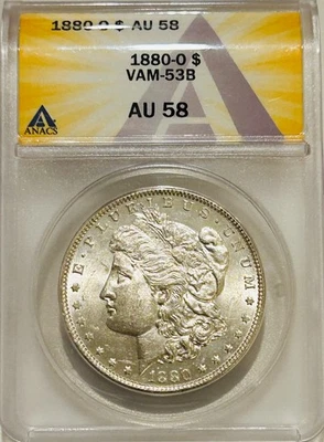 1880 O Morgan Silver Dollar ANACS AU58 VAM-53B Better Date/Nice 58/Nice Variety - Image 1 of 4