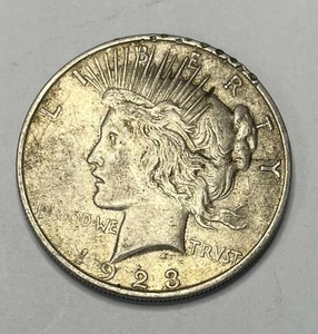 1923 D $1 Peace Dollar - 90% Silver - Picture 1 of 2