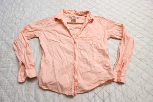 Frank & Eileen womens size s pink open chest button up long sleeve shirt - Picture 1 of 9