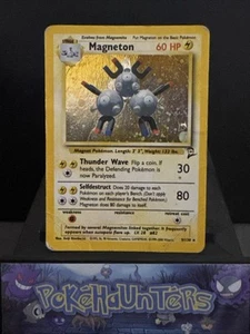 Pokemon Card Magneton 9/130 Base Set 2 Holo WOTC Played Condition - Picture 1 of 12
