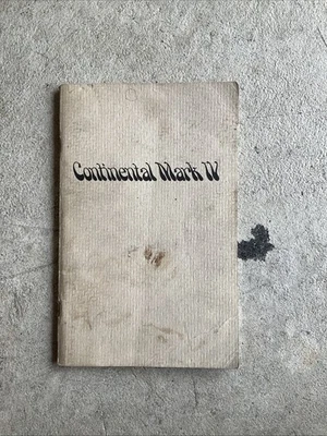 Lincoln Mark IV Continental 1974 manual del propietario libro literatura original Foto 1 de 3