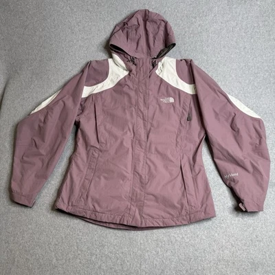 Chaqueta impermeable North Face HyVent para mujer glicinia púrpura mediana años 2000’s usada en excelente estado Foto 1 de 4