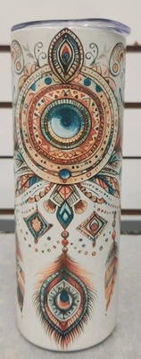 Copo reto de 20 oz com canudo de metal, escova de limpeza e fundo de borracha - Imagem 1 de 2