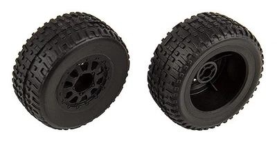 TEAM ASSOCIATED #21352 SC18 Wheels and Tires, Mounted, Black - Image 1 of 4