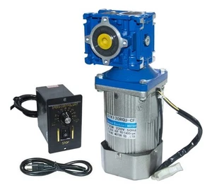 120W 110V Low RPM 18Rpm High Torque AC Worm Gear Reducer Motor, Speed Controller - Picture 1 of 11