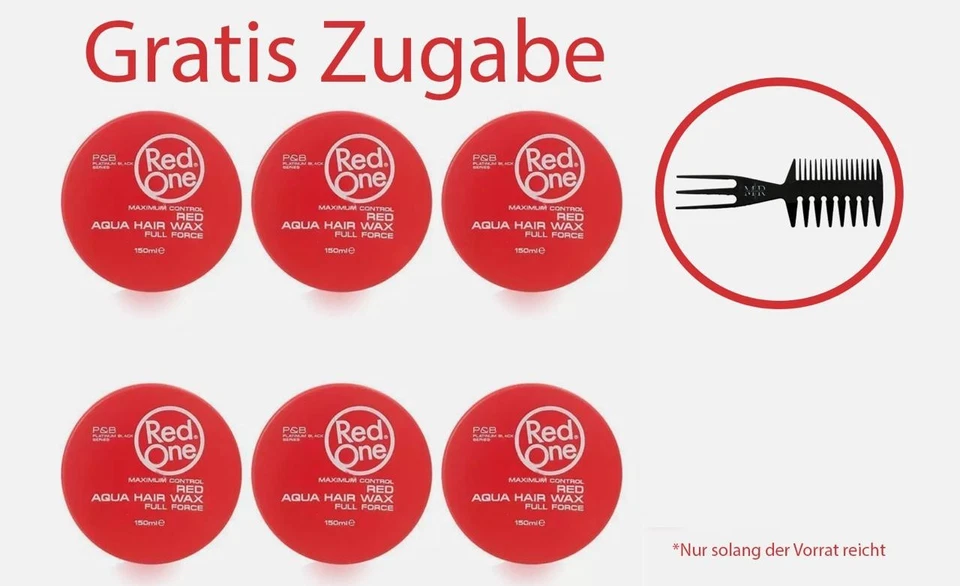 Red One maximal Kontrolle Aqua Wachs Unbrechbar Stil 150ml