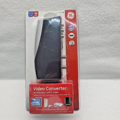 Video Converter GE 87632 RF Modulator S Video Port and AC Adapter - New Sealed - Image 1 of 4
