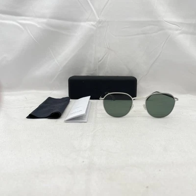 Gafas de sol Mykita unisex Talvi Lite redondas delgadas de acero inoxidable plateadas/verdes Foto 1 de 4
