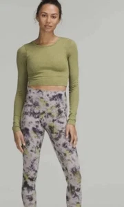 Lululemon Leggings Size 14 Align HR Pants 25” Mauve Gray RTMV Nulu Tie Dye Green - Picture 1 of 6