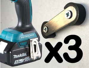 Makita 18v Cordless Drill / Belt Clip Wall Mount for Van /Shed /Workshop (Qty:3) - Picture 1 of 4