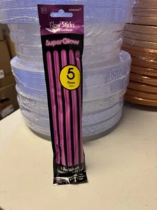 Amscan 5ct. Purple 8" Super Glow Sticks Party Favor Decoration Supply New!!! - Picture 1 of 2