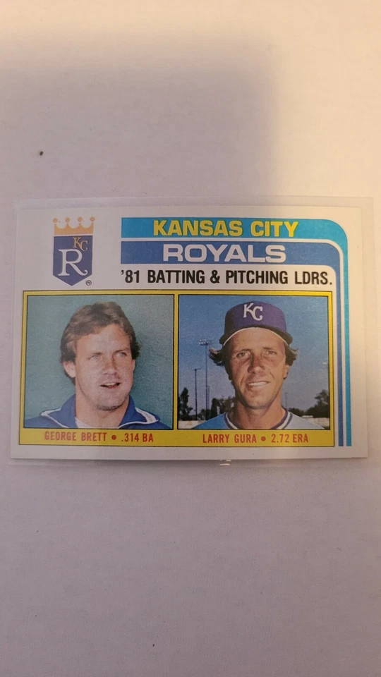 1982 TOPPS ROYALS LEADERS GEORGE BRETT/LARRY GURA #96 NM - Image 1 of 1