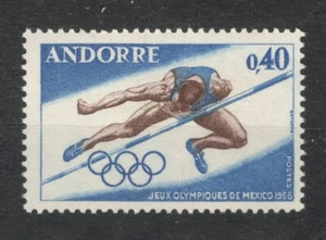 ANDORRA - FRANCE -MNH STAMP-Mi.No. 210-SPORT -SUMMER OLYMPICS -1968 - Picture 1 of 2