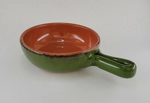 De Silva Terracotta Soup Bowl Baking Oven Dish with Handle Made in Italy Green - Picture 1 of 11