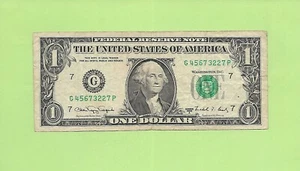 1988A $1 WEB FED PRESS G 4567 3227 P .... FRONT PLATE-4, BACK-8 RUN-8 - Bild 1 von 2