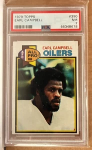 1979 Topps Earl Campbell #390 Graded PSA 7 NMINT Rookie RC Houston Oilers - Picture 1 of 4
