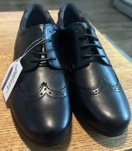 Drew Herren 10M Rom Oxford Schuhe schwarz Leder Schnürung Wingtip Neu ohne Etikett - Bild 1 von 7