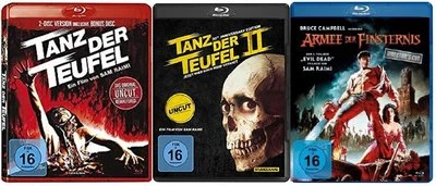 Evil Dead Uncut TANZ DER TEUFEL 1 2 3 Collection ARMEE DER FINSTERNIS 3 Blu-Ray - Bild 1 von 4
