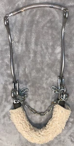 REINSMAN 953 FLEECE WRAPPED NOSE MECHANICAL HACKAMORE STAGE C 8'' CHEEKS - Picture 1 of 10
